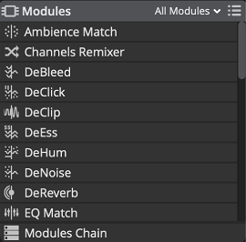 modules panel