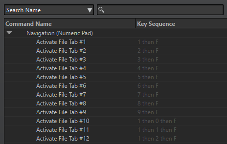 Indexed Key Commands