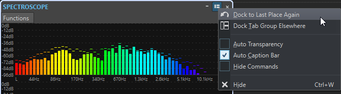Docking and Undocking Tool Windows and Meter Windows